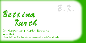 bettina kurth business card